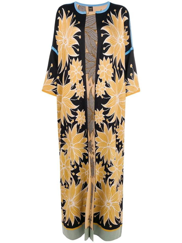 Chirazi Floral Print Cardi-coat - Nude & Neutrals