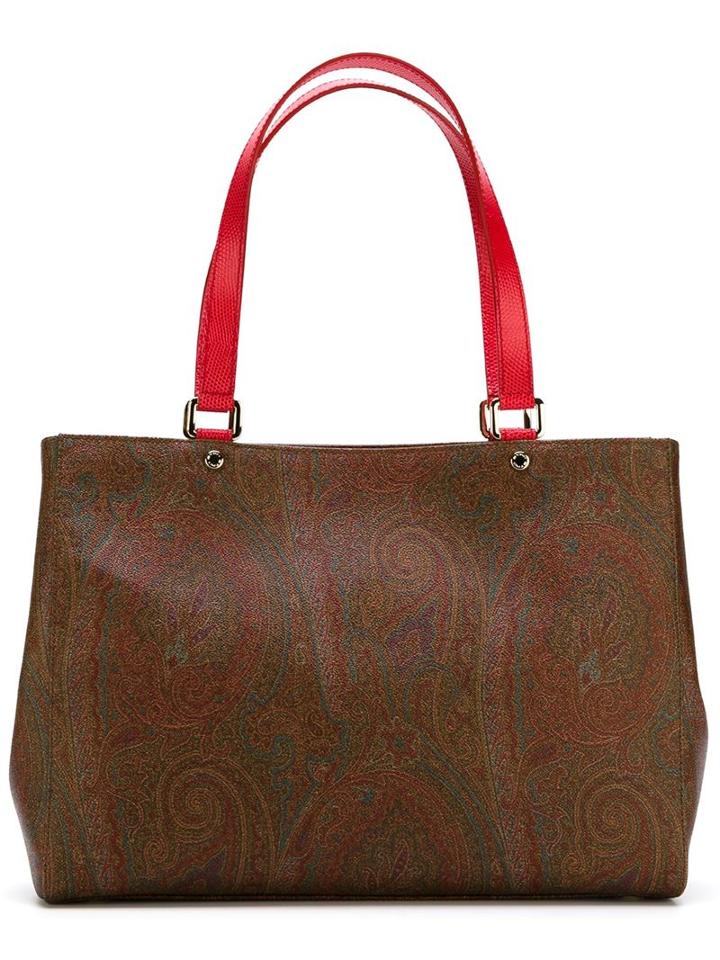 Etro Floral Paisley Print Tote