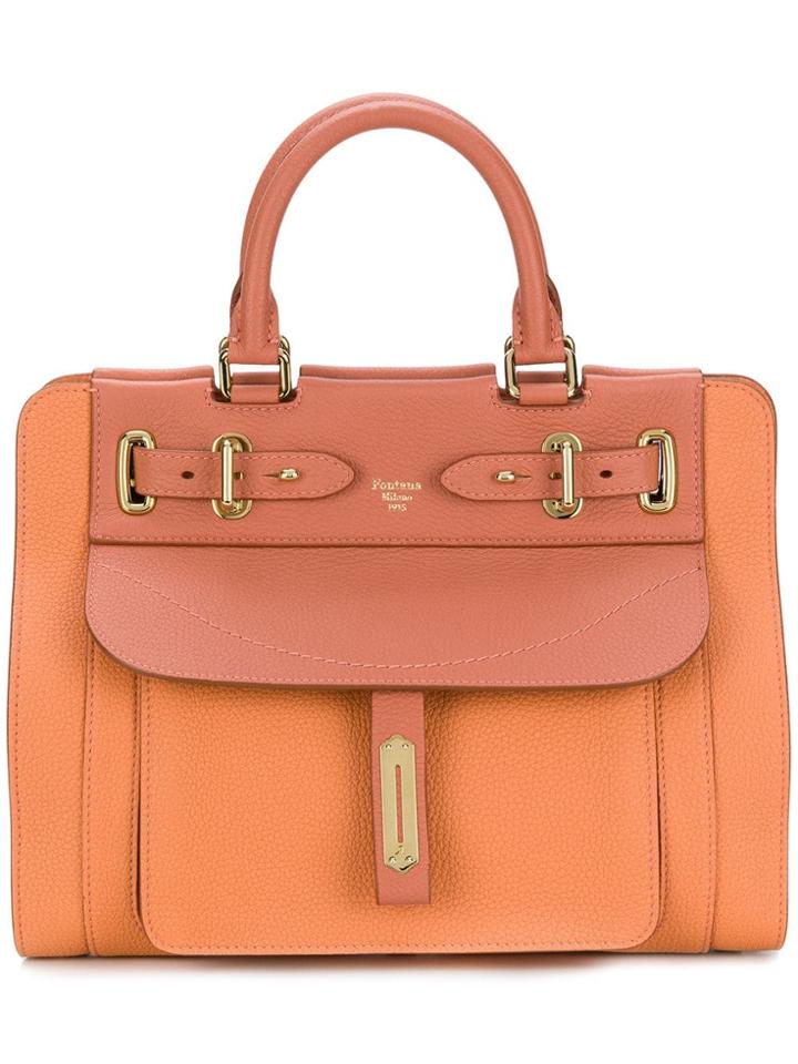 Fontana Two Tone Tote - Brown
