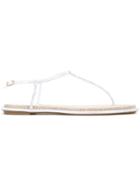 René Caovilla Embellished Sandals - White