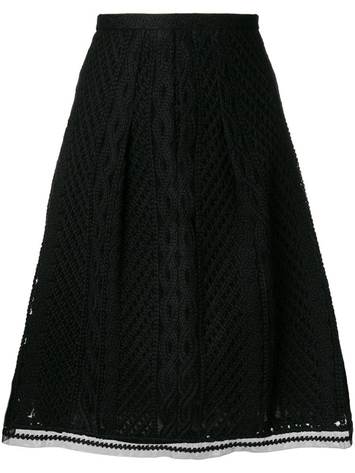 Ermanno Scervino Knitted A-line Skirt - Black