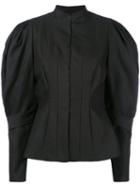 Dries Van Noten - Puffed Sleeve Blouse - Women - Cotton/linen/flax - 38, Women's, Black, Cotton/linen/flax