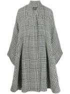 Gianluca Capannolo Oversized Houndstooth Cape - Black