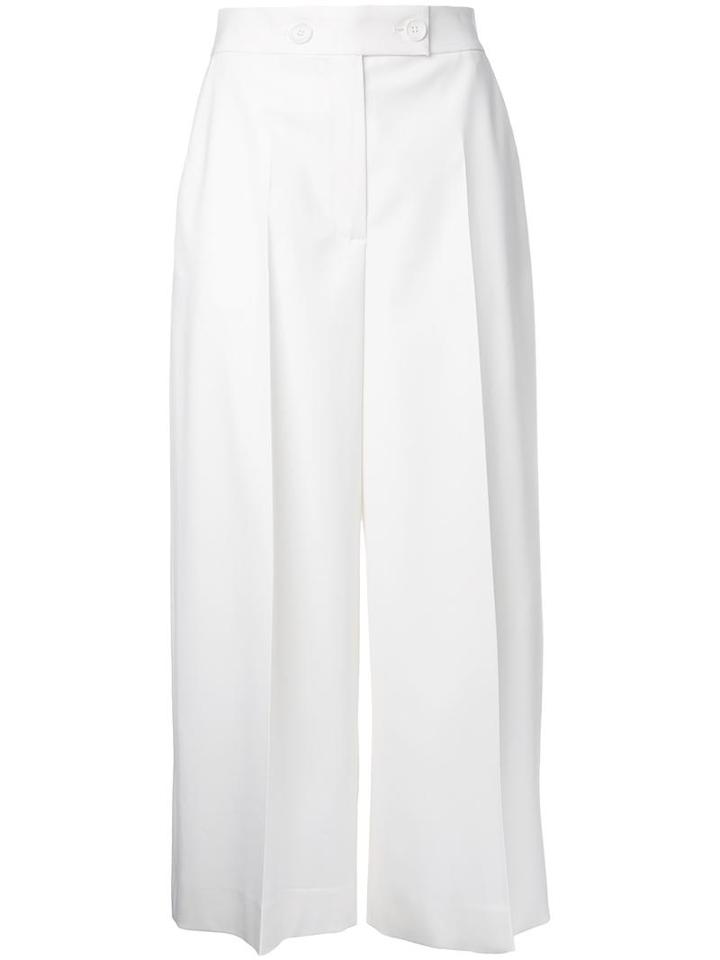 Proenza Schouler Tailored Culottes, Women's, Size: 10, White, Spandex/elastane/virgin Wool