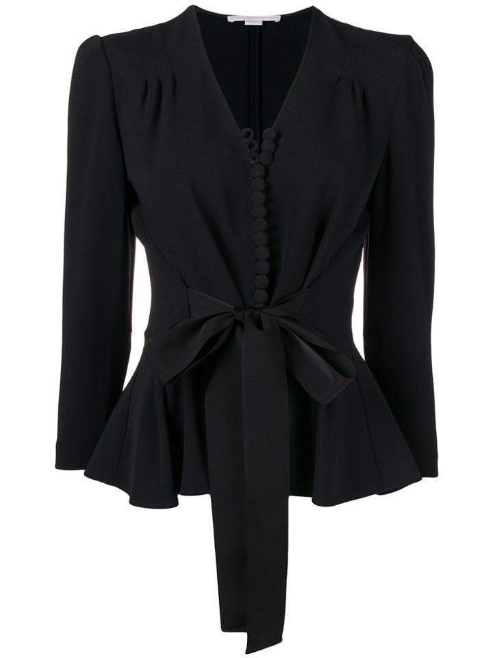 Stella Mccartney Taylor Tied Waist Blouse - Black