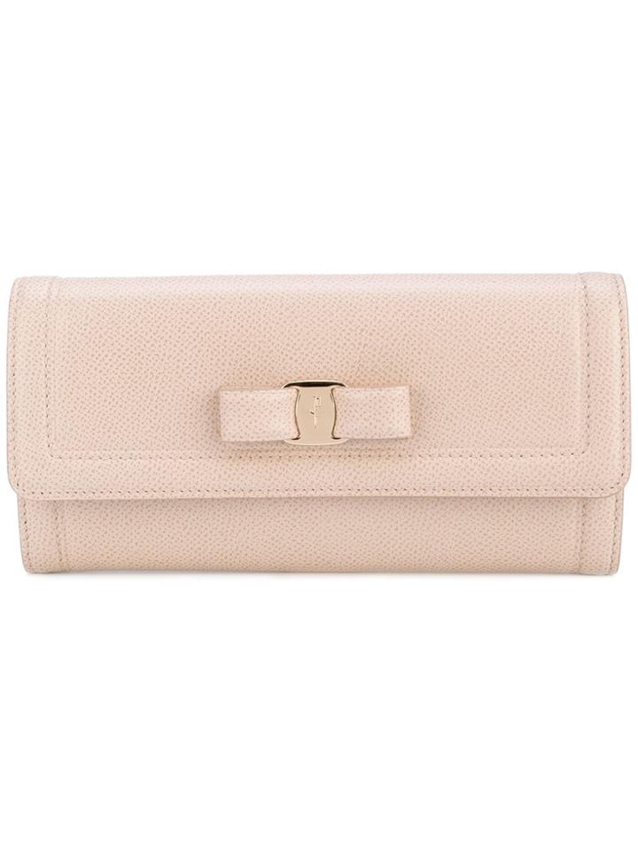 Salvatore Ferragamo Vara Continental Wallet - Neutrals