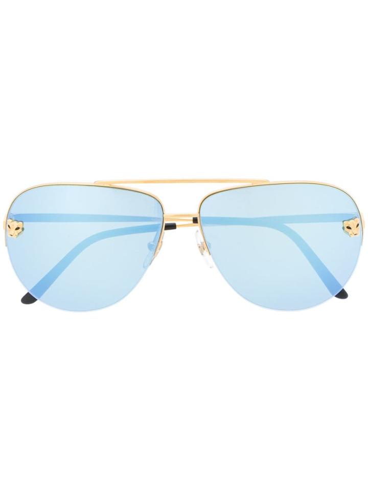 Cartier Tiger Aviator Sunglasses - Gold