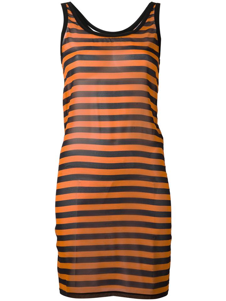 Givenchy Striped Vest Dress, Women's, Size: 38, Black, Silk/spandex/elastane