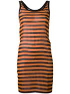 Givenchy Striped Vest Dress, Women's, Size: 38, Black, Silk/spandex/elastane