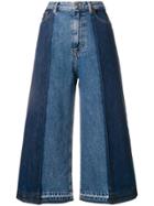 Mcq Alexander Mcqueen Wide-leg Cropped Jeans - Blue