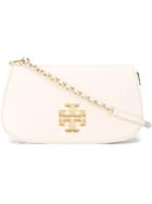 Tory Burch Britten Clutch, Women's, White, Leather/metal