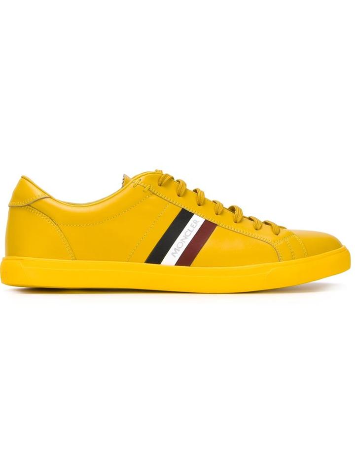Moncler Monaco Sneakers, Men's, Size: 45, Yellow/orange, Leather