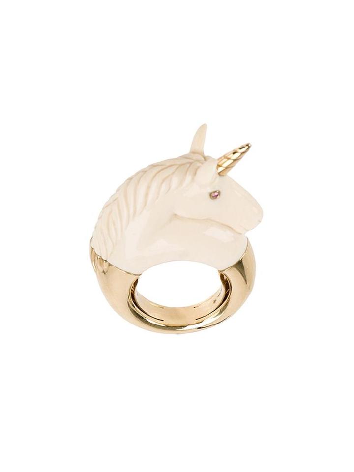 Bibi Van Der Velden Unicorn Ring, Women's, Size: 55, Metallic