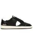 Philippe Model Logo Patch Sneakers, Men's, Size: 44, Black, Calf Leather/rubber