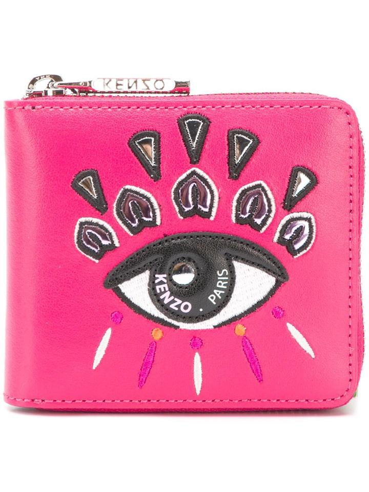 Kenzo Embroidered Eye Wallet - Fuxia