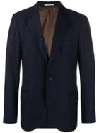 Brunello Cucinelli Pinstriped Blazer - Blue