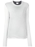 Dkny Reversible Jumper, Women's, Size: Large, White, Cotton/cashmere/merino