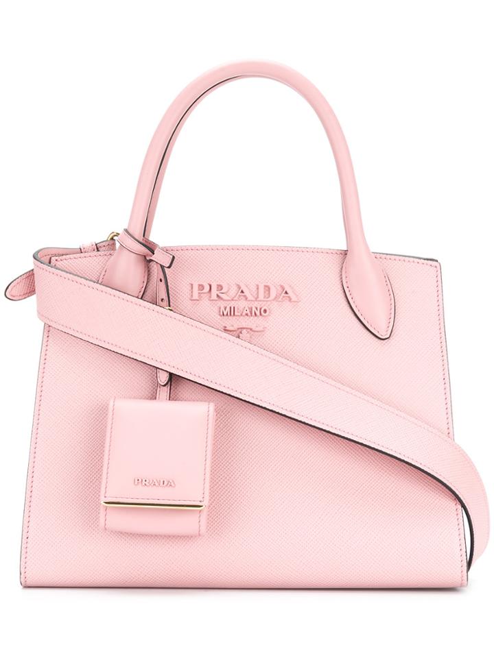 Prada Paradigm Small Tote Bag - Pink & Purple
