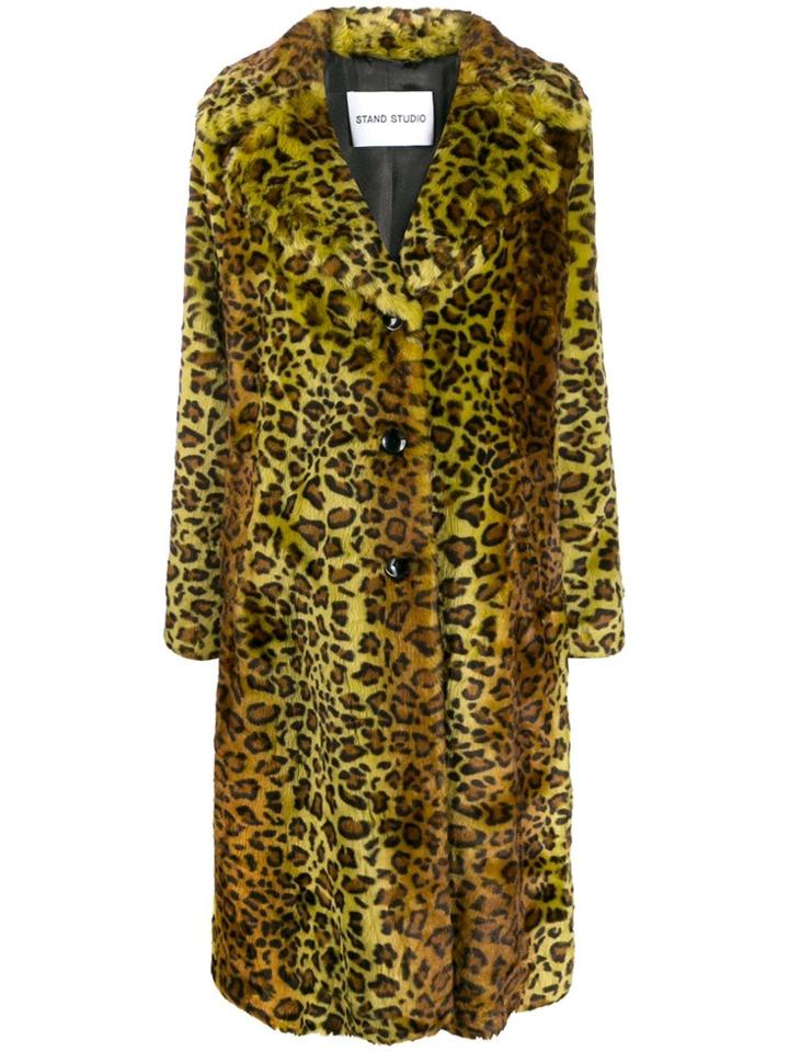 Stand Studio Fanny Faux-fur Coat - Yellow