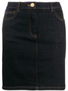 Boutique Moschino Fitted Denim Skirt - Blue