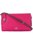 Coach Zip Up Cross Body Bag, Pink/purple, Leather
