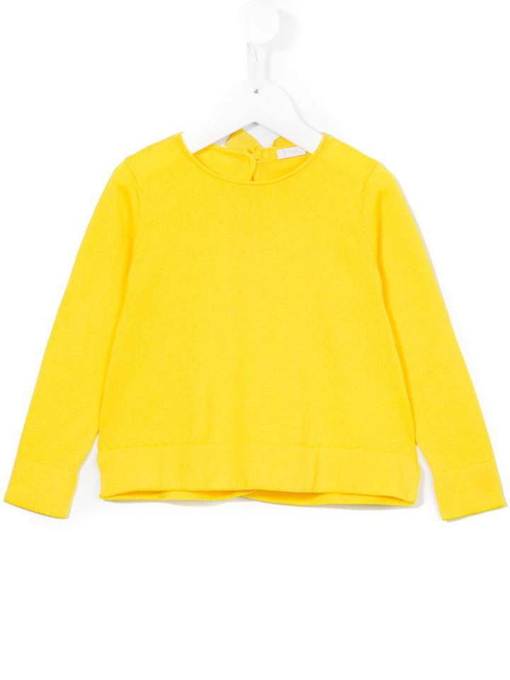 Il Gufo Bow Detail Cardigan, Toddler Girl's, Size: 3 Yrs, Yellow/orange