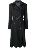 Elisabetta Franchi Wave Cropped Coat - Black