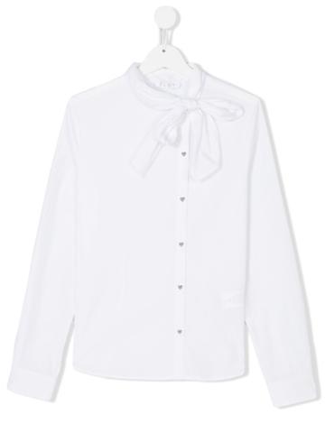 Elsy Bow Tie Collar Shirt - White