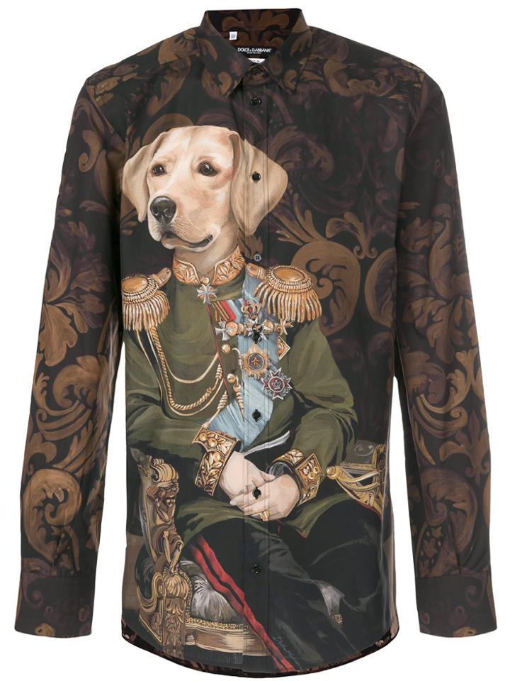 Dolce & Gabbana Dog Soldier Print Shirt - Multicolour