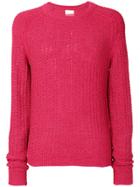Laneus Cable Knit Sweater - Pink & Purple