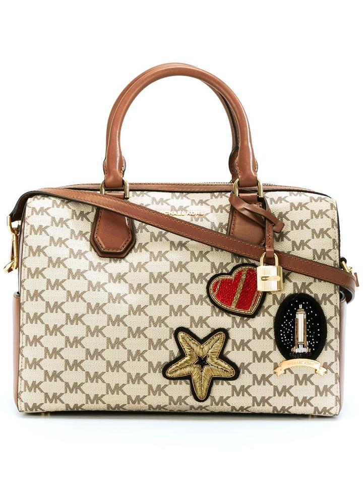 Michael Michael Kors Mercer Patch Tote Bag, Women's, Brown, Leather