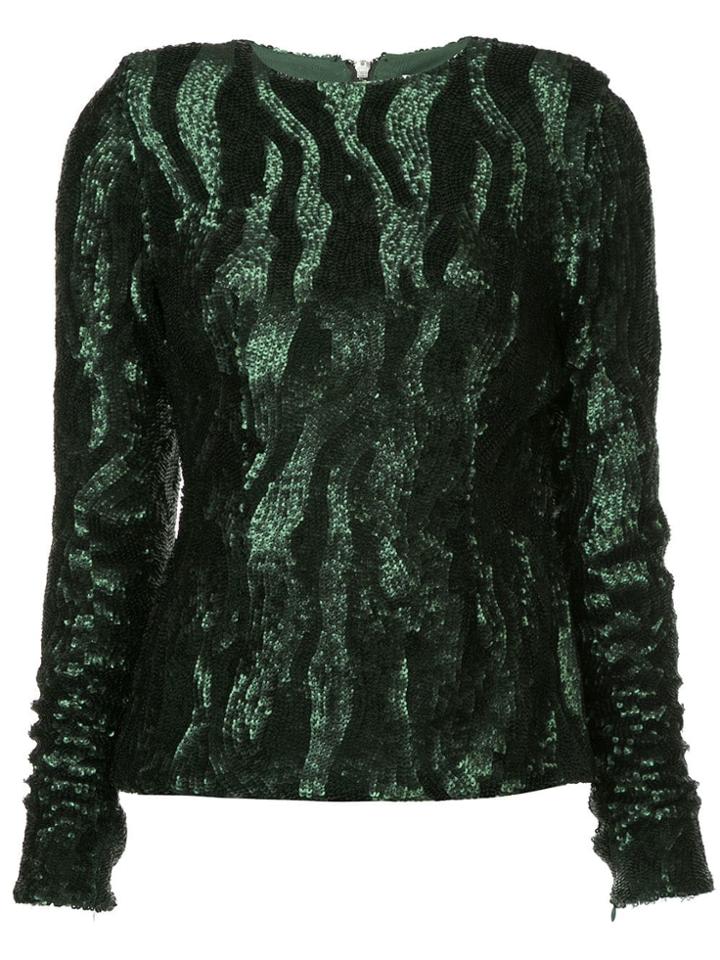 Rachel Gilbert Dinah Sequined Top - Green