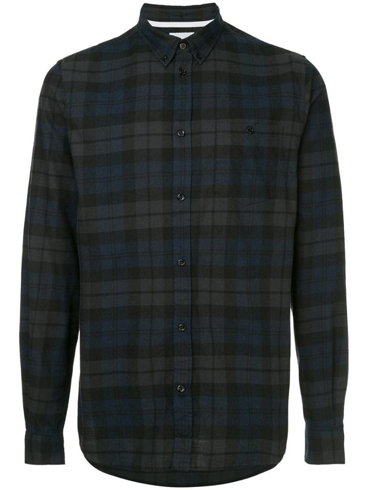 Norse Projects Anton Flannel Check Shirt - Blue