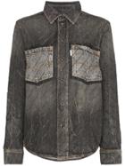 Filles A Papa Contrast Pockets Sequinned Shirt - Grey