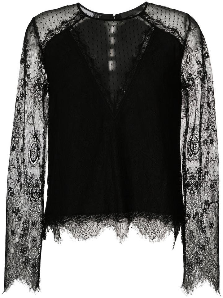 Talie Nk Lace Blouse, Women's, Size: 38, Black, Polyester/viscose