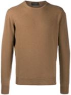 Dell'oglio Crew Neck Knit Sweater - Brown
