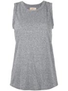 Current/elliott - Wrap Back Tank Top - Women - Cotton/polyester/rayon - 1, Grey, Cotton/polyester/rayon