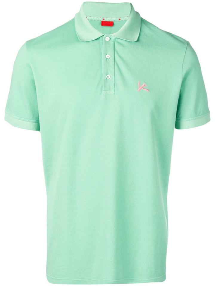Isaia Chest Logo Polo Shirt - Green