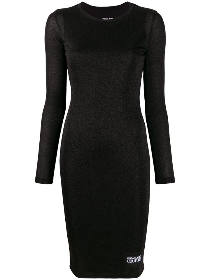 Versace Jeans Couture Fitted Lurex Dress - Black