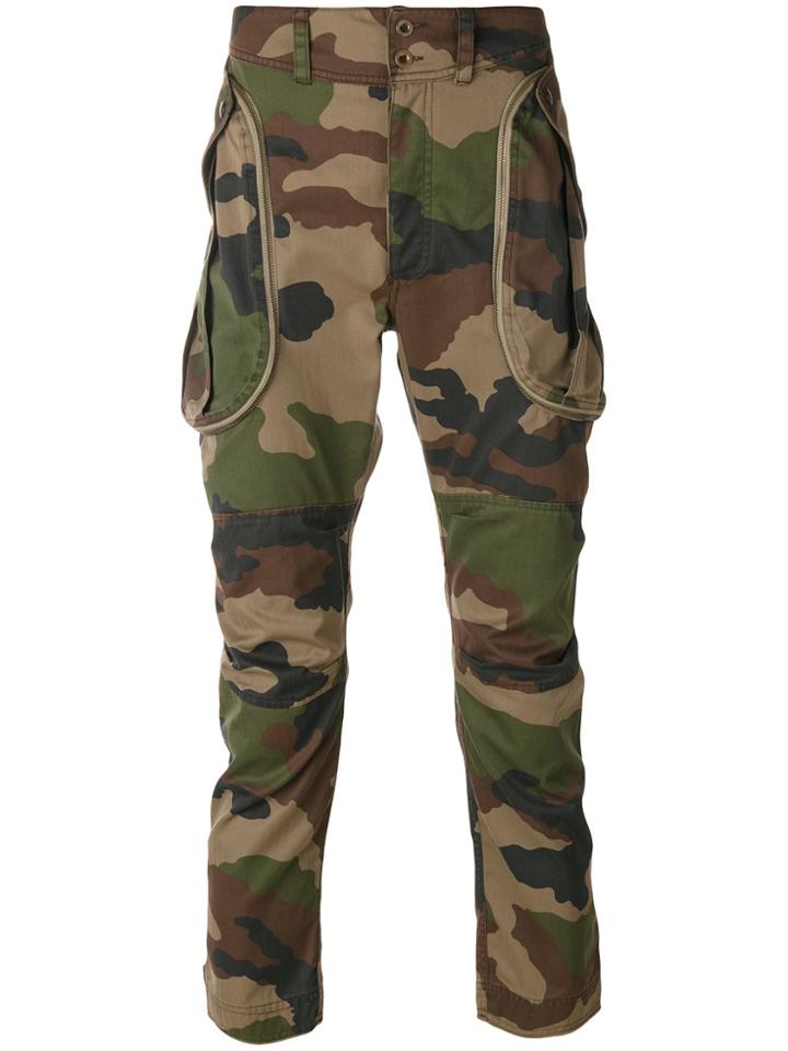 Faith Connexion Camouflage Cargo Trousers - Brown