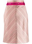 Louis Vuitton Pre-owned 2000s V-striped Straight Skirt - Pink