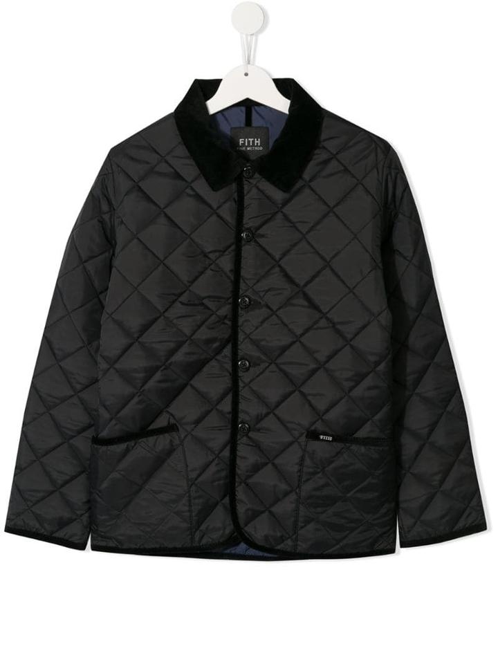Fith Teen Quilted Coat - Black