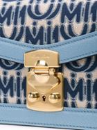 Miu Miu Miu Confidential Jacquard Shoulder Bag - Blue