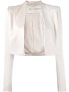 Alice+olivia - Cropped Jacket - Women - Polyester/spandex/elastane/triacetate - 4, Women's, Nude/neutrals, Polyester/spandex/elastane/triacetate
