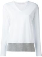 Fabiana Filippi - Contrast Sweatshirt - Women - Cotton - 44, White, Cotton