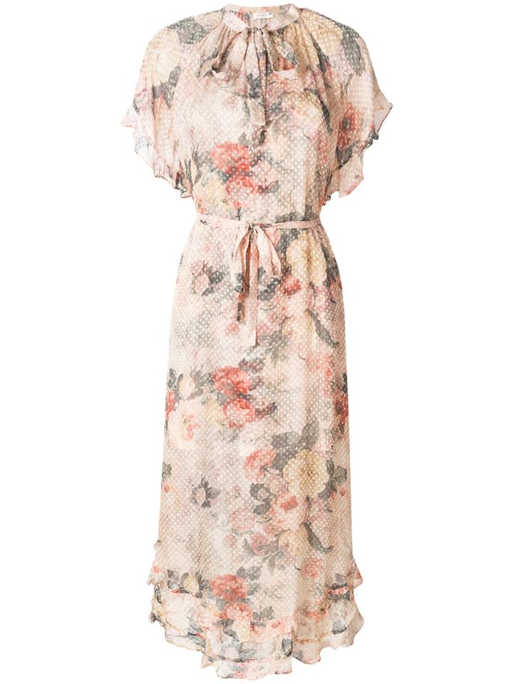 Zimmermann Radiate Cascade Floral-print Dress - Multicolour