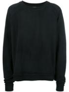 Faith Connexion Washed Effect Sweatshirt, Men's, Size: Medium, Black, Cotton