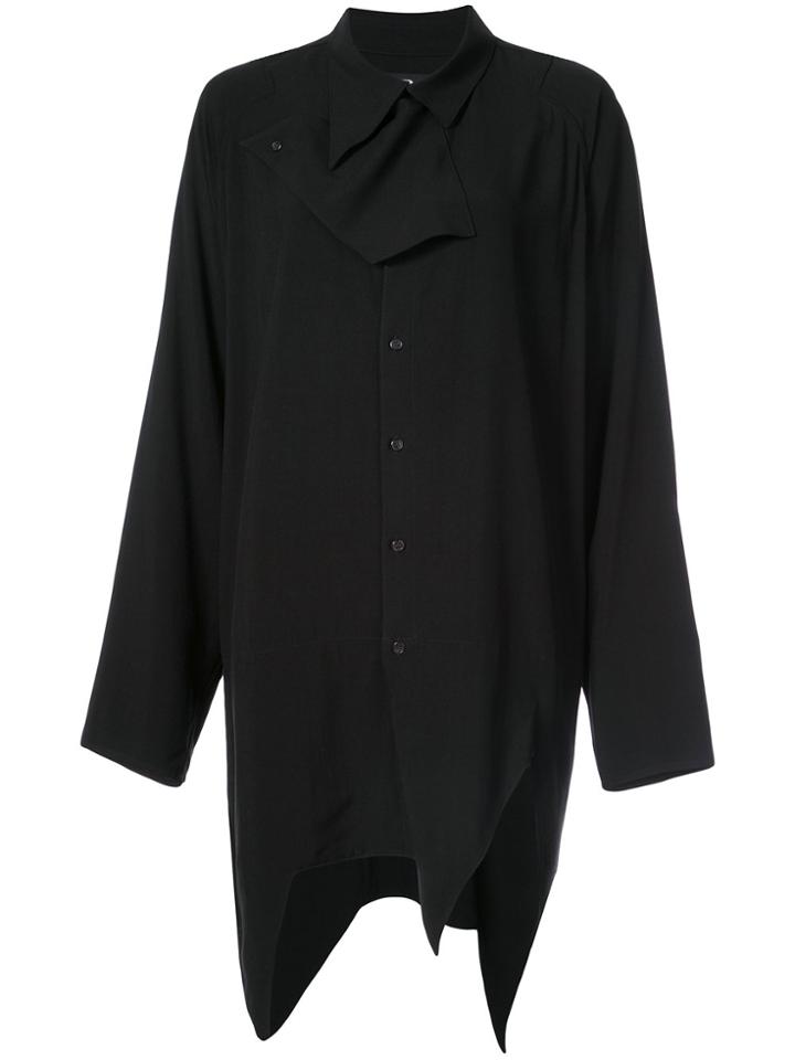 Yohji Yamamoto Zig-zag Hem Shirt - Black