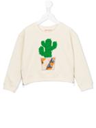 Anne Kurris Zip Cactus Sweatshirt, Girl's, Size: 12 Yrs, Nude/neutrals