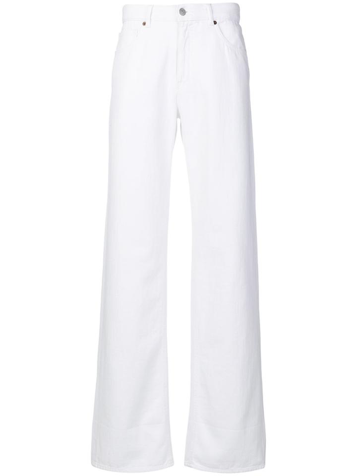 Mm6 Maison Margiela Straight-leg Dyed Jeans - White